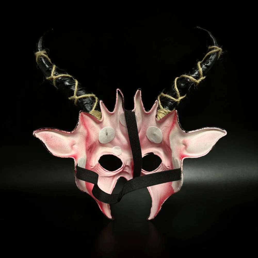 Krampus Ram Goat Demon with Horns Devil Halloween Masquerade Masks Party